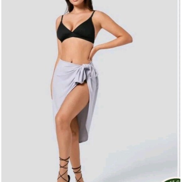 Halara Spaghetti Strap Crossover Cover Up‎ Wrap Cool Touch Dress-UPF50+ Sz XL - Picture 4 of 7